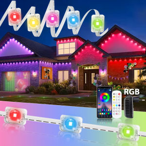 Đèn LED Dây Trang Trí Ngoài Trời Thông Minh RGB 60M Điều Khiển Bằng Ứng Dụng & Điều Khiển Từ Xa Chống Nước IP67 Dùng Cho Nhà Cửa Giáng Sinh Tết Nguyên Đán Trang Trí Tự Làm