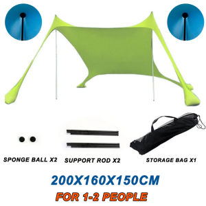 Outdoor Camping Tent Beach Awning Windproof Pop Up Beach Sun Shade UV Ultralight Beach Canopy Tents for Camping Fishing Picnics