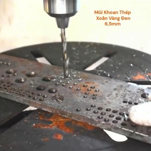 Bộ 2 Mũi Khoan 6.5mm Xoắn Vàng Đen Chuyên Dùng Khoan Inox Gỗ Sắt Chất Liệu Thép M2 Mũi 135 Độ Khoan Mạnh Chính Xác