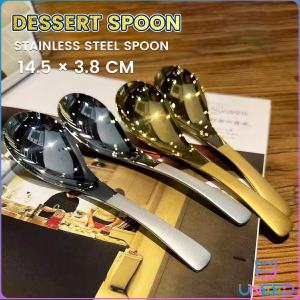 Need. Stainless Steel Dessert Spoon Food-Grade Gold/Silver 14.5x3.8cm 1 Piece Durable Easy to Clean for Coffee Rice