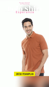 Kaos Polos Polo Shirt Kerah Esperanza - CTN Terracotta