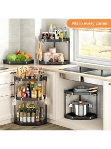 MOLORE | Stainless Steel Kitchen Corner Multi-function Storage Rack