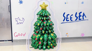 Standing Christmas Tree Aluminum Foil Balloon Christmas Decorations Santa Claus Christmas Snowman Christmas Reindeer