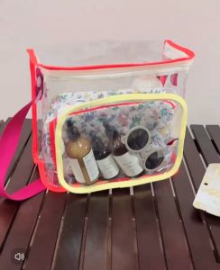 PVC Transparent See-Through Clear Crossbody Bag Swimming Beach Picnic Kindergarten Stadium Sporting Events