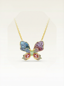 Swarovski | Butterfly Long Necklace Pin Two-in-One