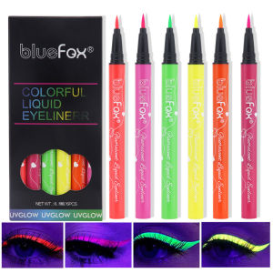 Glow In The Dark Face Paint Kit6pcs Shimmer Glow Eyeliner setUV Neon Face & Body Paint Sticks Marker Luminous Makeup for Music