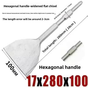 Electric Hammer Chisel Impact Drill Bit Flat Chisel Square Handle Round Handle Hex Handle