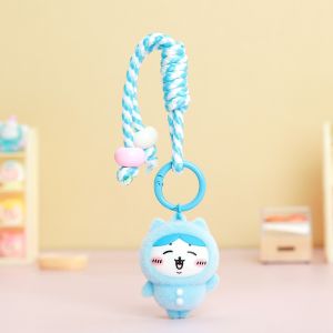 Chiikawa | Móc Khóa Hoạt Hình Chiikawa Mềm Mại Với Dây Tết Nhiều Màu Sắc Đồ Trang Trí Nhỏ Xinh Xắn Dùng Cho Ba Lô Và Móc Chìa Khóa.