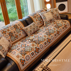 Anti-Slip Sofa Cushion All Seasons New 2025 Elegant Leather Sofa Pad Cover Cloth Fixed on Sofa High Quality Machine Washable