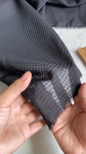 Vải Đũi Tơ CaroMàu Đen Khổ 1m5 Không Giãn Nhẹ Mềm - May Đầm Áo Kiểu BabyDoll
