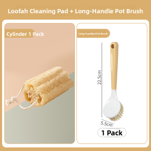 MONLEYTA | Natural Gourd Fiber Scrubber Durable Kitchen Dishwashing Tool Household Cleaning Brush For Pot Washing Manleyta Brand
