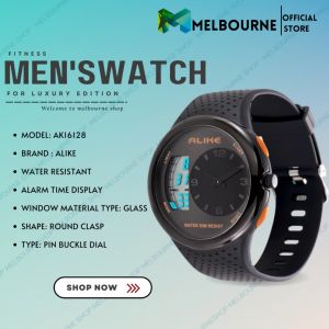ALIKE AK16128 Quartz Watch Outdoor Sports Double Movement Dual Time Zone Large Dial Waterproof Simple Digital Wrist  MENs WATCH