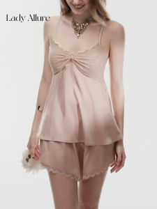 Soft Lace & Satin Silk Womens Sleepwear Set