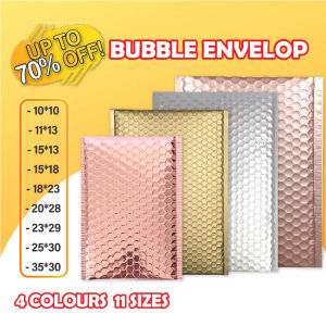 Wahaha 1PCS METALLIC Bubble Envelope Flyer Parcel Bag | Rose Gold | Matte Gold | Silver | Rose| Air Bubble Courier Bag Mailer Bag | Padded Envelope  | Air Bubble Sampul Surat Mailing Kurier Beg  | Gelembung Envelope 镀铝膜彩色气泡
