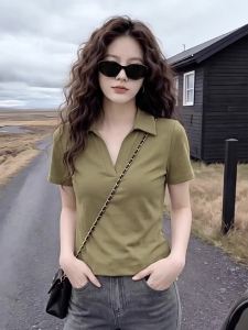 DVDK | V-Neck Slimming Casual T-shirt