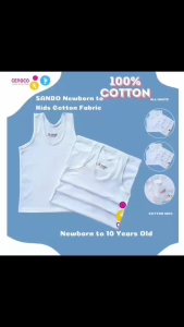 6 Pcs Sando White Tops for Boys Newborn to Toddler Kids White Pure Cotton Newborn to 10 Yrs old
