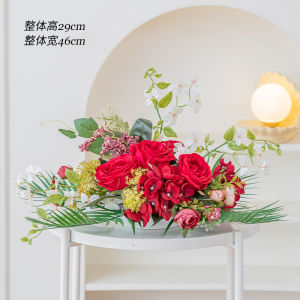 RoomTour Luxury Living Room Dining Table Centerpiece Artificial Flowers Hotel Restaurant Table Decorative Accessories European Style Silk Roses