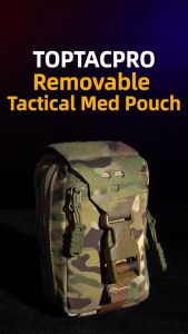 TOPTACPRO Tactical Medical Pouch ATD EMT First Aid MOLLE Pouch Rip-Away IFAK Medical Handle Design Lightweight Tactical Bag 8521