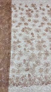 5 Yards Luxury African Beaded Sequins Pearl Lace French Tulle Fabric High Quality Nigerian Design for Party Dress Sewing
