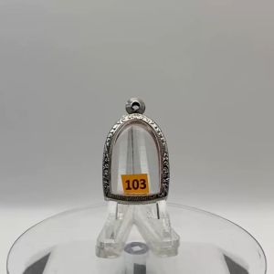 103 ตลับพระ กรอบพระสแตนเลสลายไทย พิมพ์ซุ้มกอเล็ก หรือพิมพ์ใกล้เคียง ขนาดวงใน 2.1*3.0 ซม. ขนาดใส่สวย 1.8*2.7 ซม. หรือขนาดพระที่ใกล้เคียง