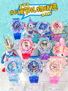 Childrens Day Gift Boys and Girls Watch Superman Princess Elsa Electronic Watch 4-Year-Old Star Delu 5 Clow M