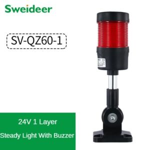 1/2/3/4/5 Layer Siren Alarm Indicator Signal Tower Lamp for Machine Security Protection 24V LED Warning Light Flashing Steady