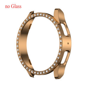 Case for Samsung Galaxy Watch 7 6 5 4 40mm 44mm Protective Case Plastic Hard Bumper Row Diamond Encrusted Shiny Cover No Glass