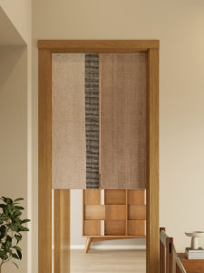 XIZUO | No-Drill Japanese Wabi-sabi Style Room Divider Door Curtain