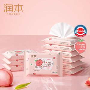 RUNBEN | Baby-Safe Wet Wipes for Hands Mouth and Bottom 30 Packs
