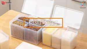 Kotak Penyimpanan Bahan Makanan & Toples Plastik Bening Multifungsi