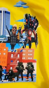 Áo thun in hình Titan Cameraman UpgradedTitan Speakerman Upgraded Đại chiến Upgraded Scientist Skibidi tiến sĩ