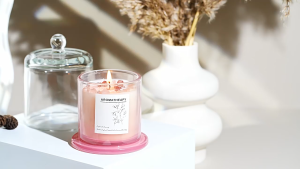 Eyre （mawar beludru）Lilin Aromaterapi - Minyak Atsiri Mineral / Lilin Aromaterapi Premium Elegan dan Tahan Lama dengan Tutup Kaca