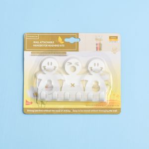 Kệ Đựng Bàn Chải Đánh Răng Mặt Cười Treo Tường Trong Phòng Tắm Hình Hoạt Hình Dễ Thương Không Cần Đục Lỗ Kệ Đựng Đồ Dùng Vệ Sinh Cá Nhân Kiểu Hàn Quốc