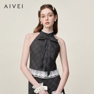 AIVEI | Plaid Halter Top