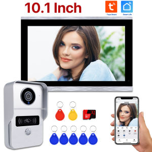 Màn Hình Cảm Ứng 1080P 10 Inch Wifi Chuông Cửa Video Thông Minh TUYA Home Intercom Với Thẻ Ghi Âm 32G Bộ Camera An Ninh Trong Nhà