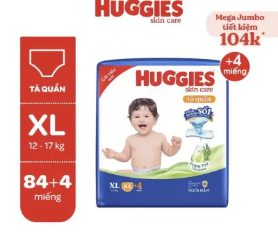 Tả quần Huggies XL88 tràm trà mẫu mới
