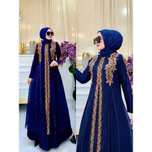 ZIFA FASHION // COD // MONA DRESS ABAYA // ARABIAN DRESS JERSY MIX CRUTY // GAMIS ARAB HITAM BESTSELLER TERBARU // *DZ