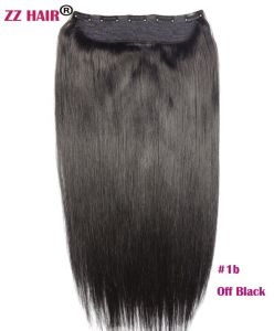 ZZHAIR 100% Brazilian Human Remy Hair Extensions 16"-24" 1pcs Set 180g Clip-in One Piece Natural Straight