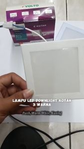 Lampu Downlight Panel 3 Warna 5w 10w 15w Bohlam Tri Color Colour 1 Lampu 3 Warna Inbow Kotak IB SNI