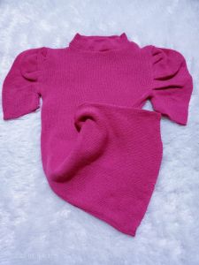 Dress Tangan Balon Dress Rajut Anak Perempuan 2 3 4 thn