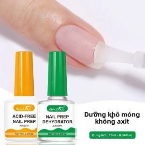 Bộ Sơn Móng Tay QAZIXU 10ml Gel Lót Móng Làm Khô Không Cần Đèn UV/LED Kèm Lớp Nền Bộ Dụng Cụ Làm Móng Nghệ Thuật Sơn Bóng