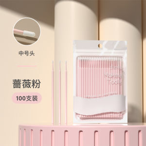 ALLSMILE Precision Nano Cotton Stick for Eyeliner Makeup Removal Ultra-Fine Tip with 100 Branches per Pack