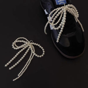 Monday Same Style South Korea V2G Pearl Tassel Shoe Buckle Samba Accessories Dexun Shoe Accessories Nb530 Bows