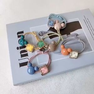 13th Ave Mickey Colourful Square Bead Hair Tie Hairties Hairband Rubber Band 米奇彩色方块弹力发圈发绳头绳