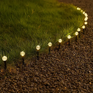 Solar Bubble Ball Lawn Lights Outdoor Garden Pilot Light String for Lawn Patio Camping Birthday Lawn Decor Decoration Lighting