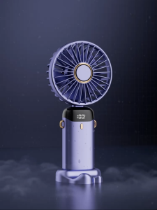 Mini Handheld Fan USB Desk Fan Small Table Fan with 5 Speeds and 3000 mAh USB Battery Foldable Electric Fan for Travel