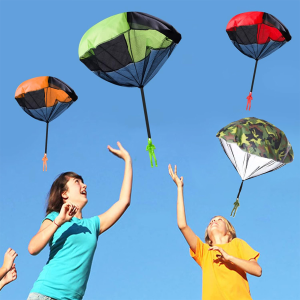 BibLio Hand Throwing Parachute Kids Toy Children Fly Parachute Sport Educational Toys