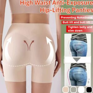 High Waist Anti-Exposure Panties Tummy-Control Peach Butt Three-In-One Underwear Tummy Control Bottoming Leggings