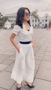 ARUMI - Basic Cullotte Jumbo - Celana Kulot Wanita Highwaist Kualitas Premium - Celana Kulot Standar Material Koshibo - Kulot Polos Wanita Kasual Karet Pinggang