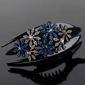 Large Size Duckbill Hair Clips Womens Back of Head Hair Accessories Hairpins Hair Grabbers Crystal Embellished Fashionable